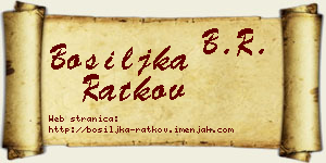 Bosiljka Ratkov vizit kartica